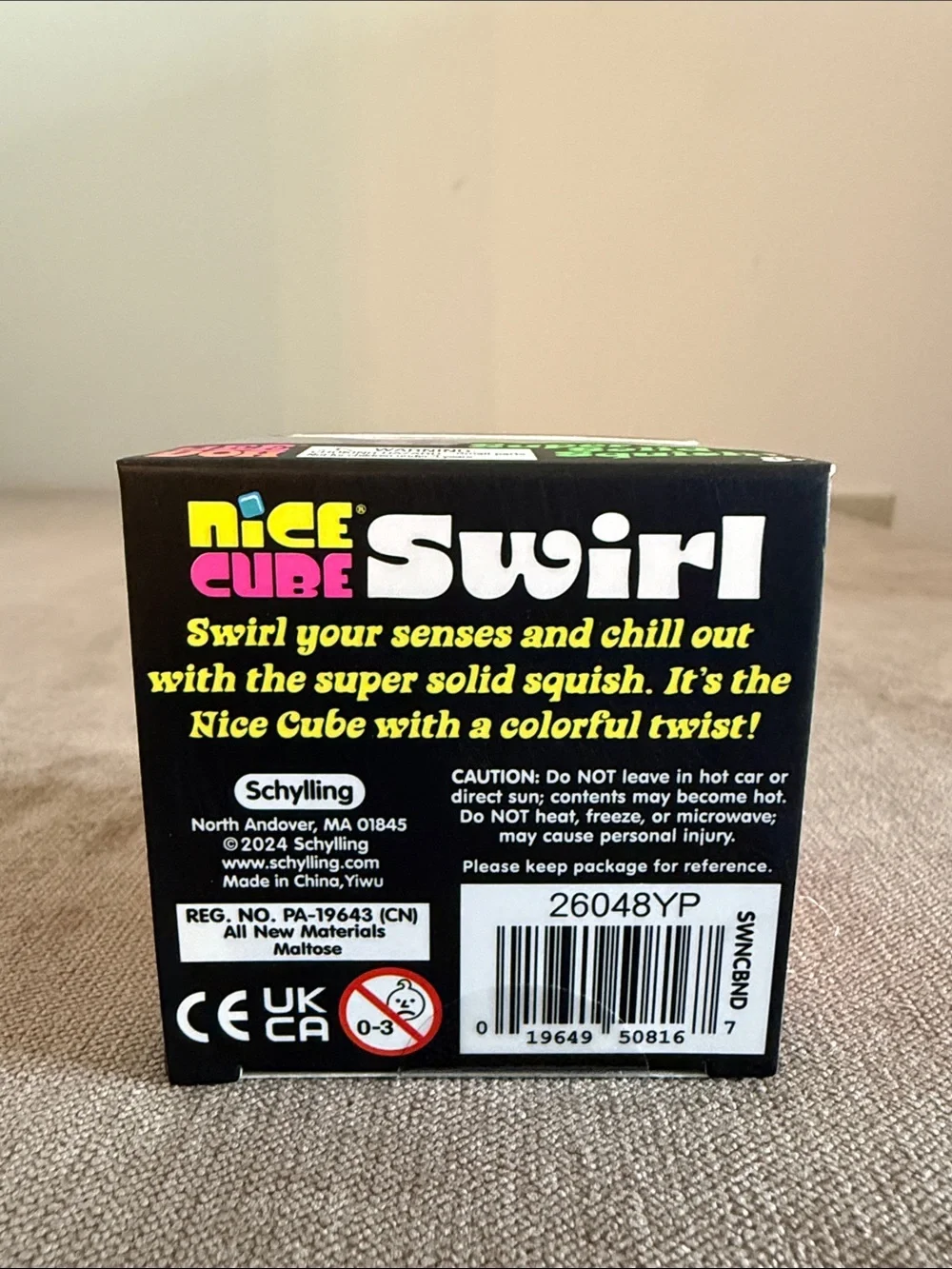 NeeDoh Nice Cube Swirl Super Solid Squish! - Purple